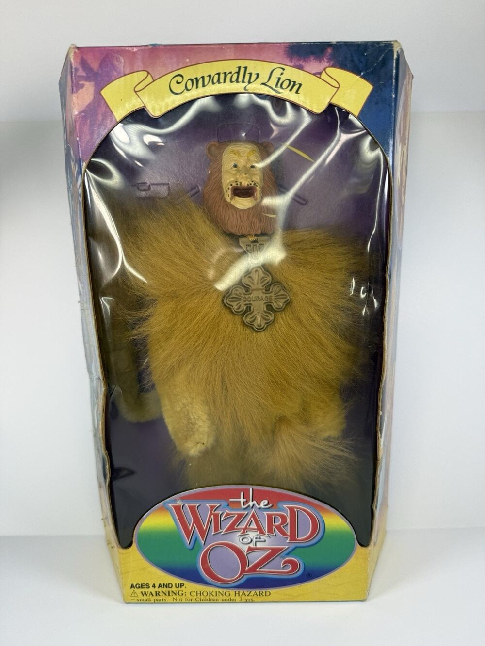 Vintage 1994 Sky Kids The Wizard of Oz Cowardly Lion 12" Doll Figure Sealed 8859